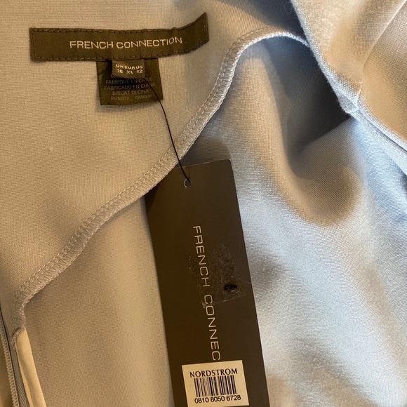 French Connection Lula Stretch Slash Neck Dress 12 - Picture 5 of 6